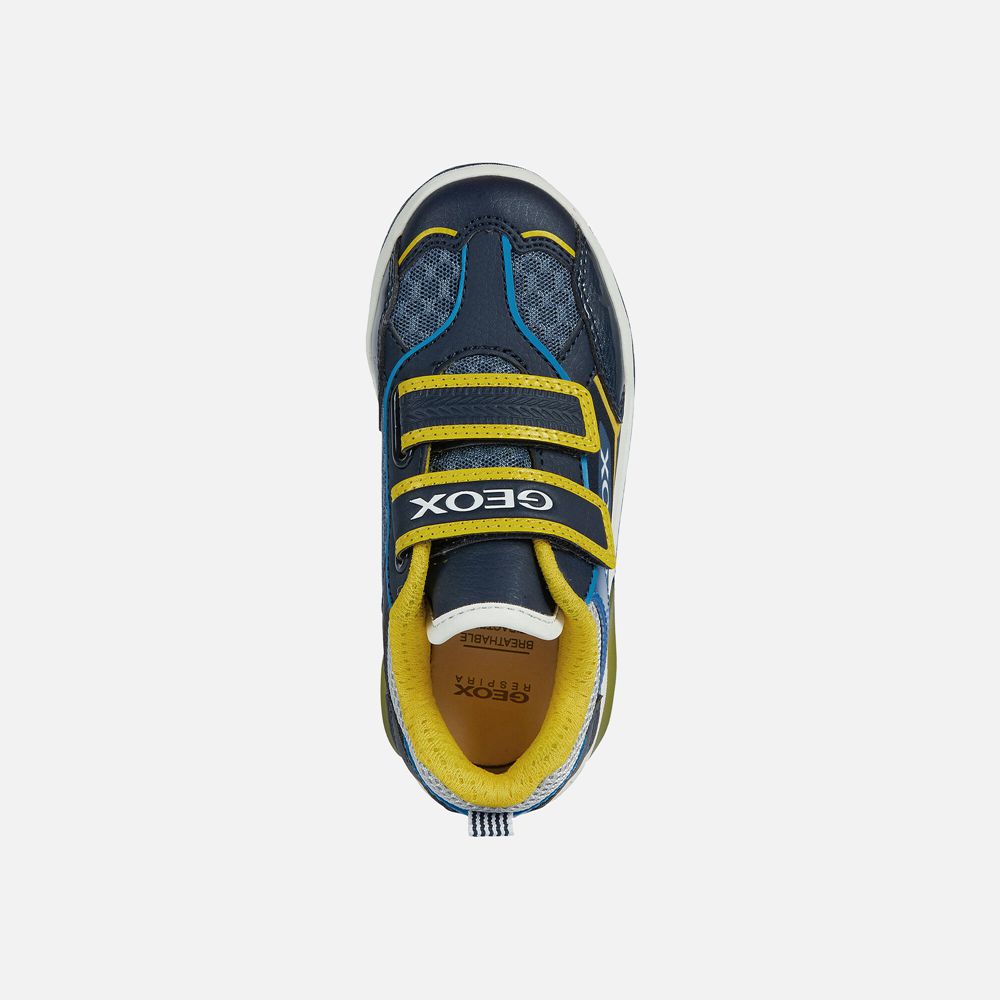 Geox Sneakers Navy/Yellow Inek - Geox Boys Shoes - FYXHPI145